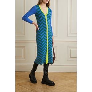 Rhode Regina Jacquard Knit Midi Dress